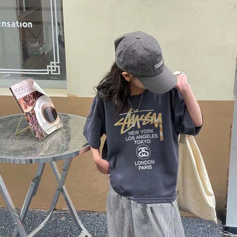 【90-160cm】毎日着たくなる 爆売れ中 カジュアル 合わせやすい 女の子 半袖 Tシャツ