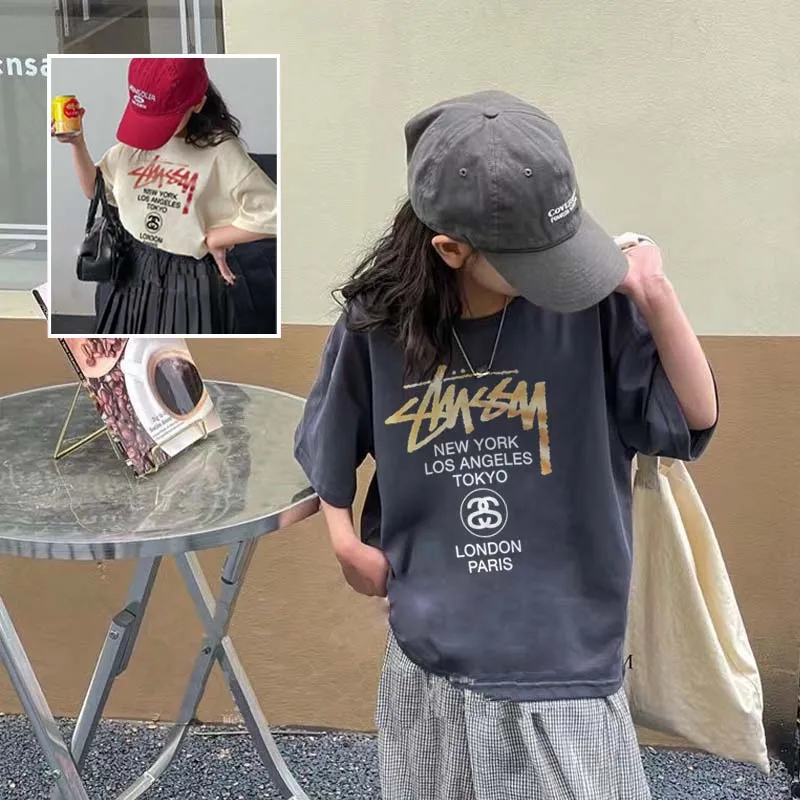 【90-160cm】毎日着たくなる 爆売れ中 カジュアル 合わせやすい 女の子 半袖 Tシャツ